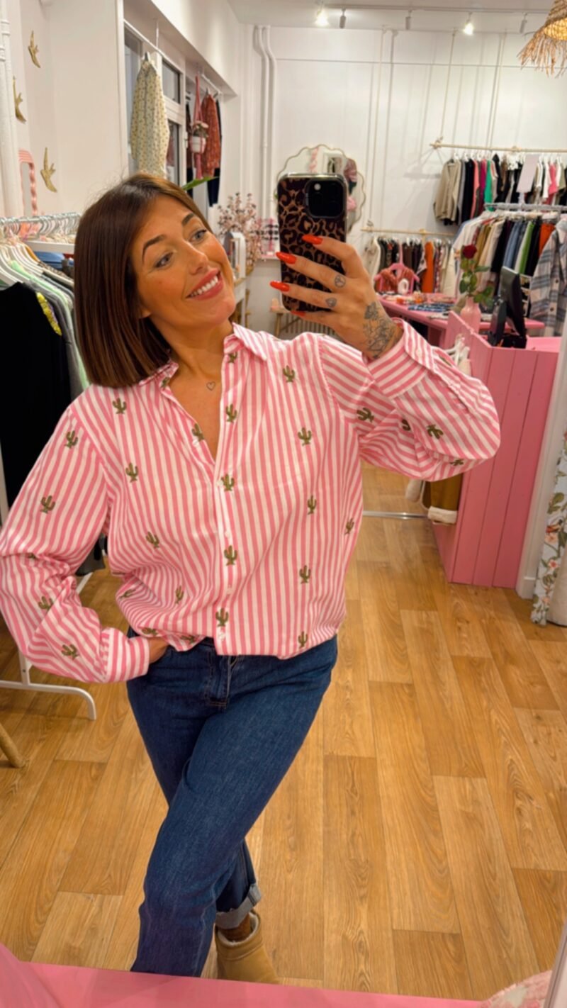 CHEMISE RAYE ROSE CACTUS