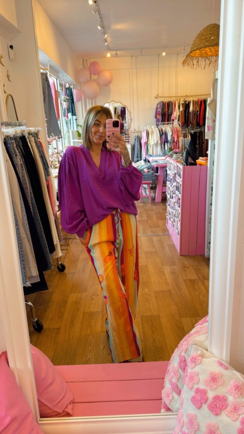 PANTALON MULTICOLOR DETAIL BRODER T . 2