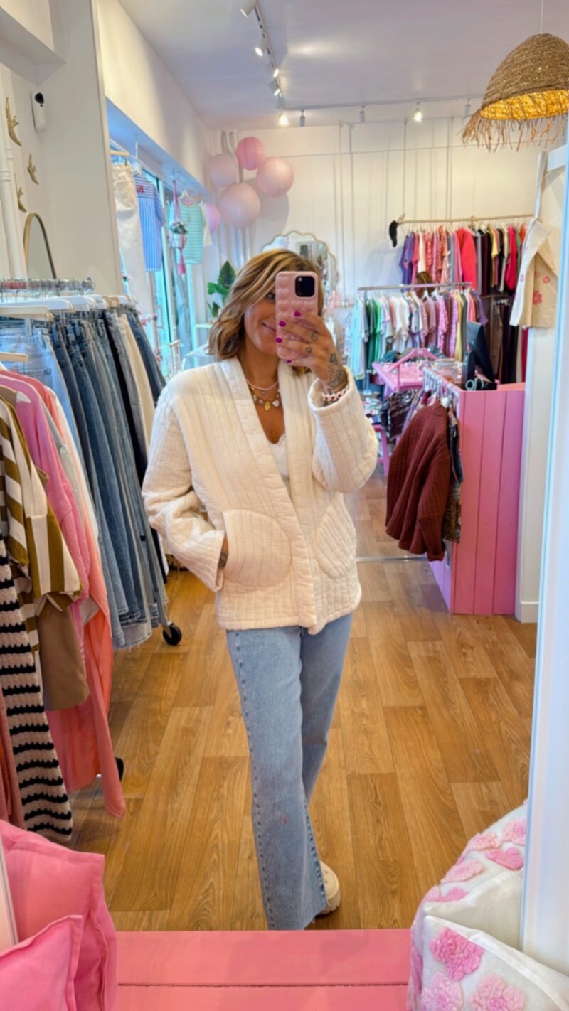 VESTE 100% COTON BLANCHE