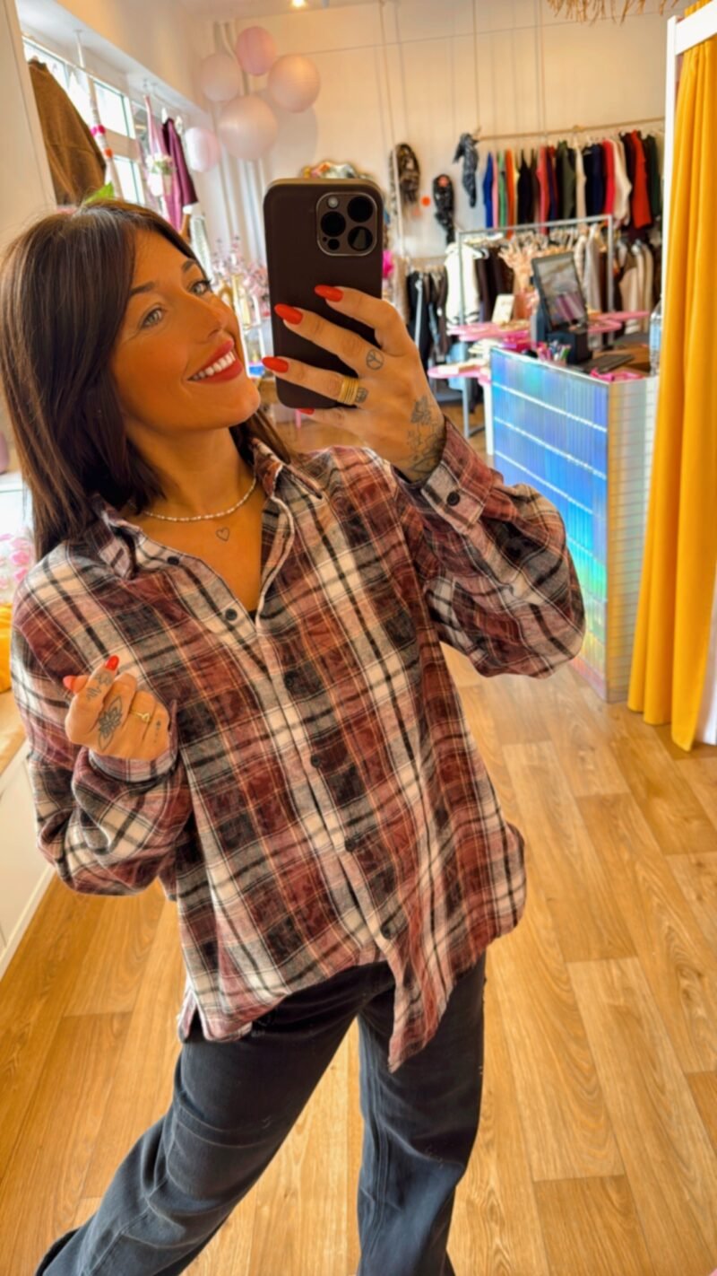 CHEMISE BOYFRUEND BORDEAUX