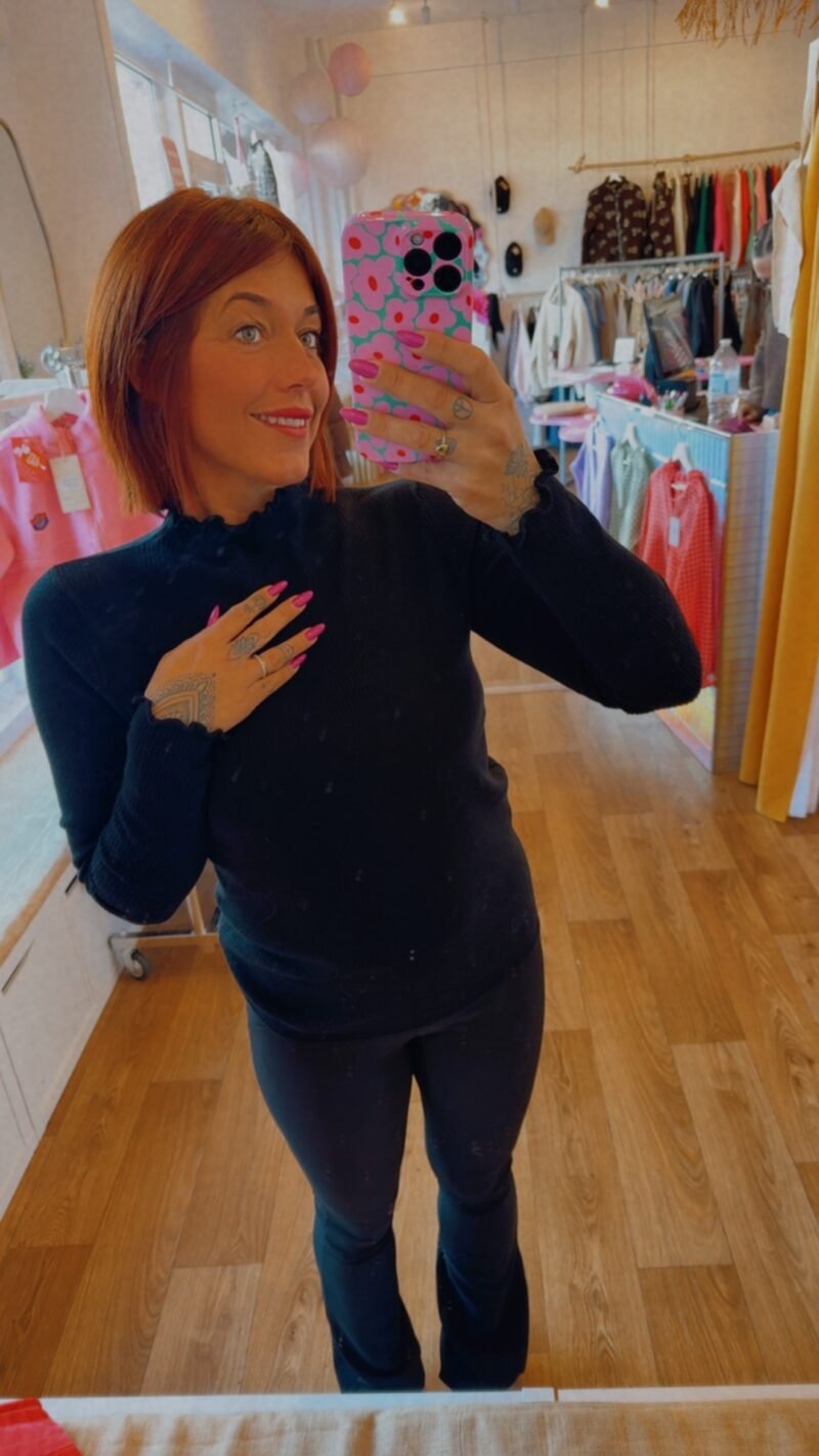 TOP MANCHE LONGUE NOIR  M/L