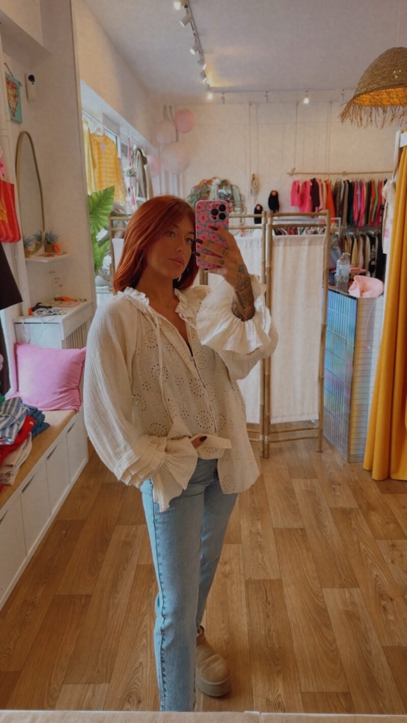 TUNIQUE GAZ DE COTON BRODÉ