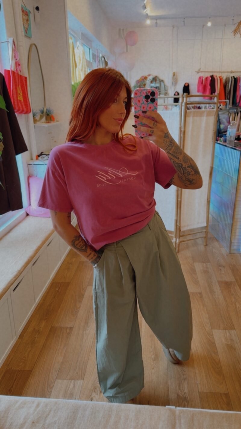 T SHIRT ARTY ITALIC FRAMBOISE