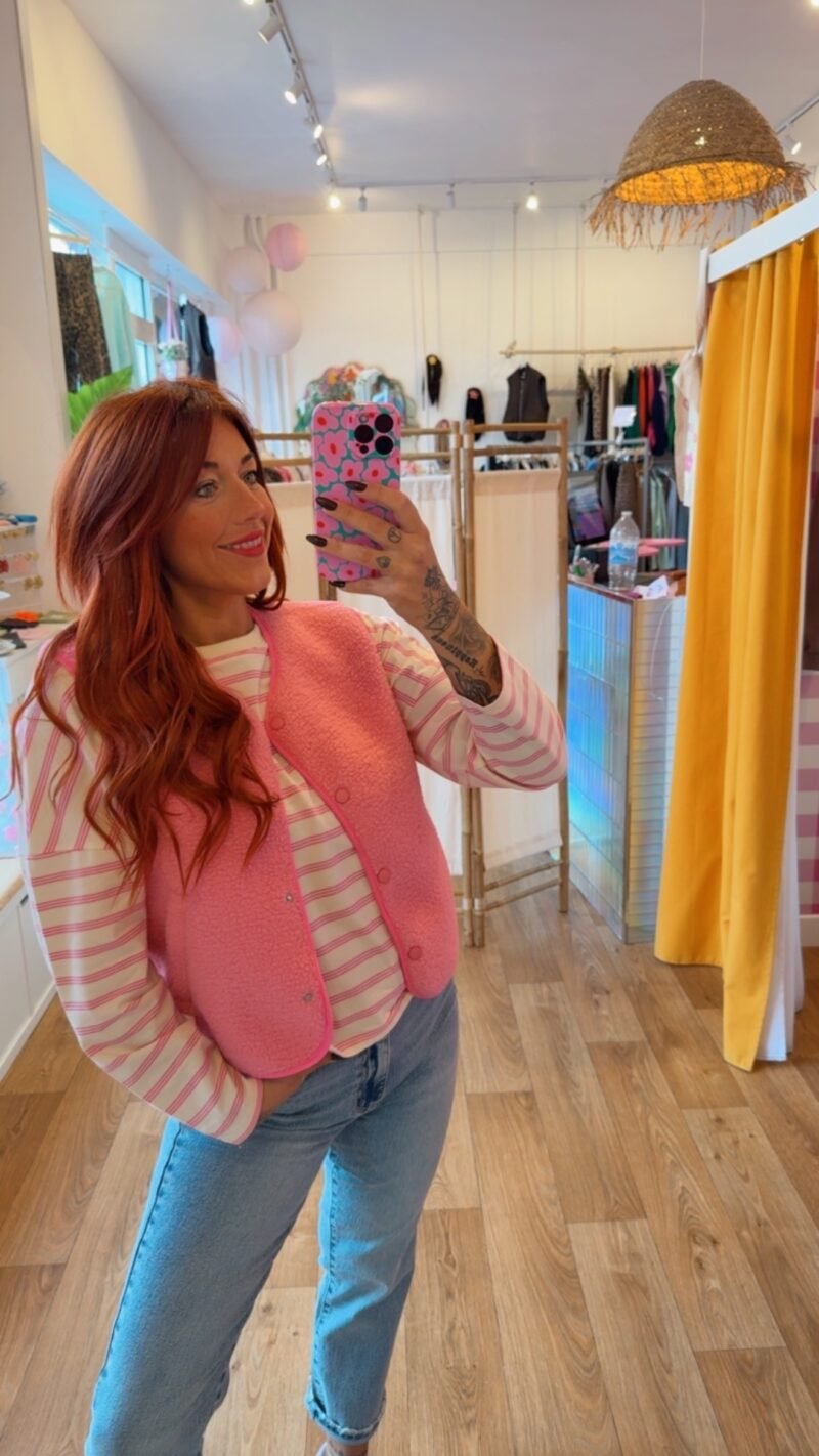 BOLERO MOUTON ROSE BONBON T . S