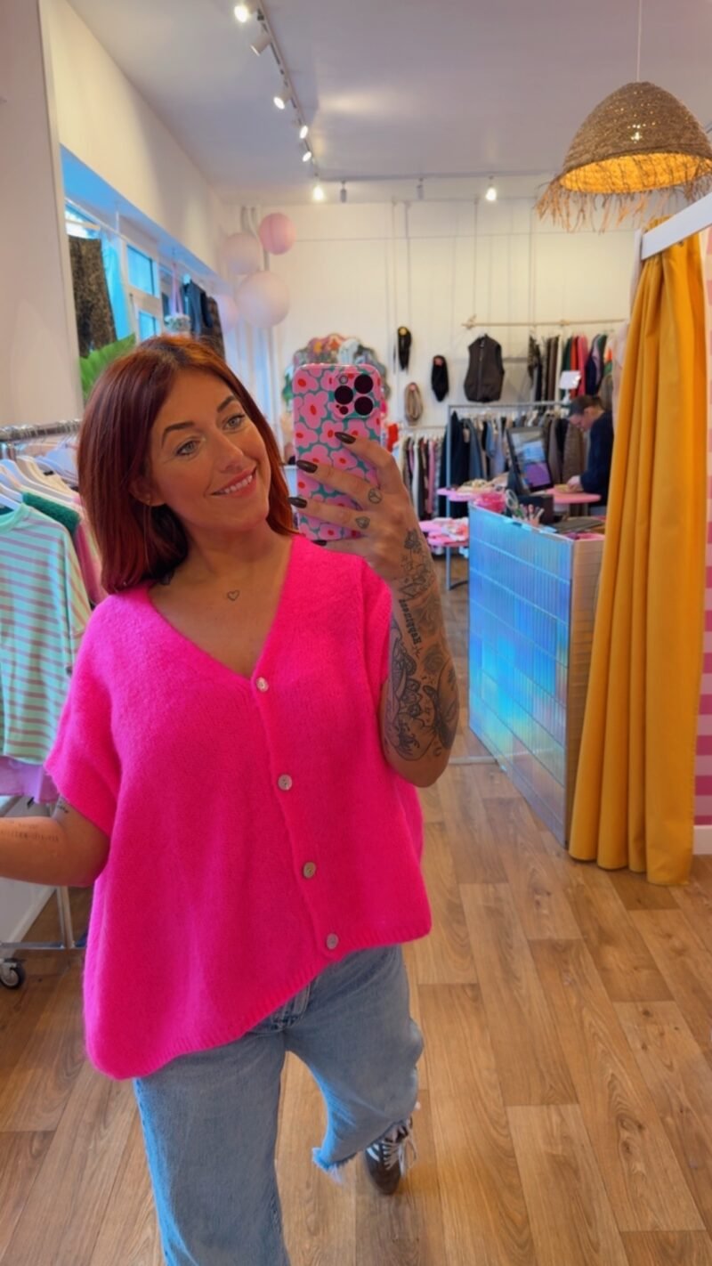 GILET  SANS MANCHE  ROSE FLUO