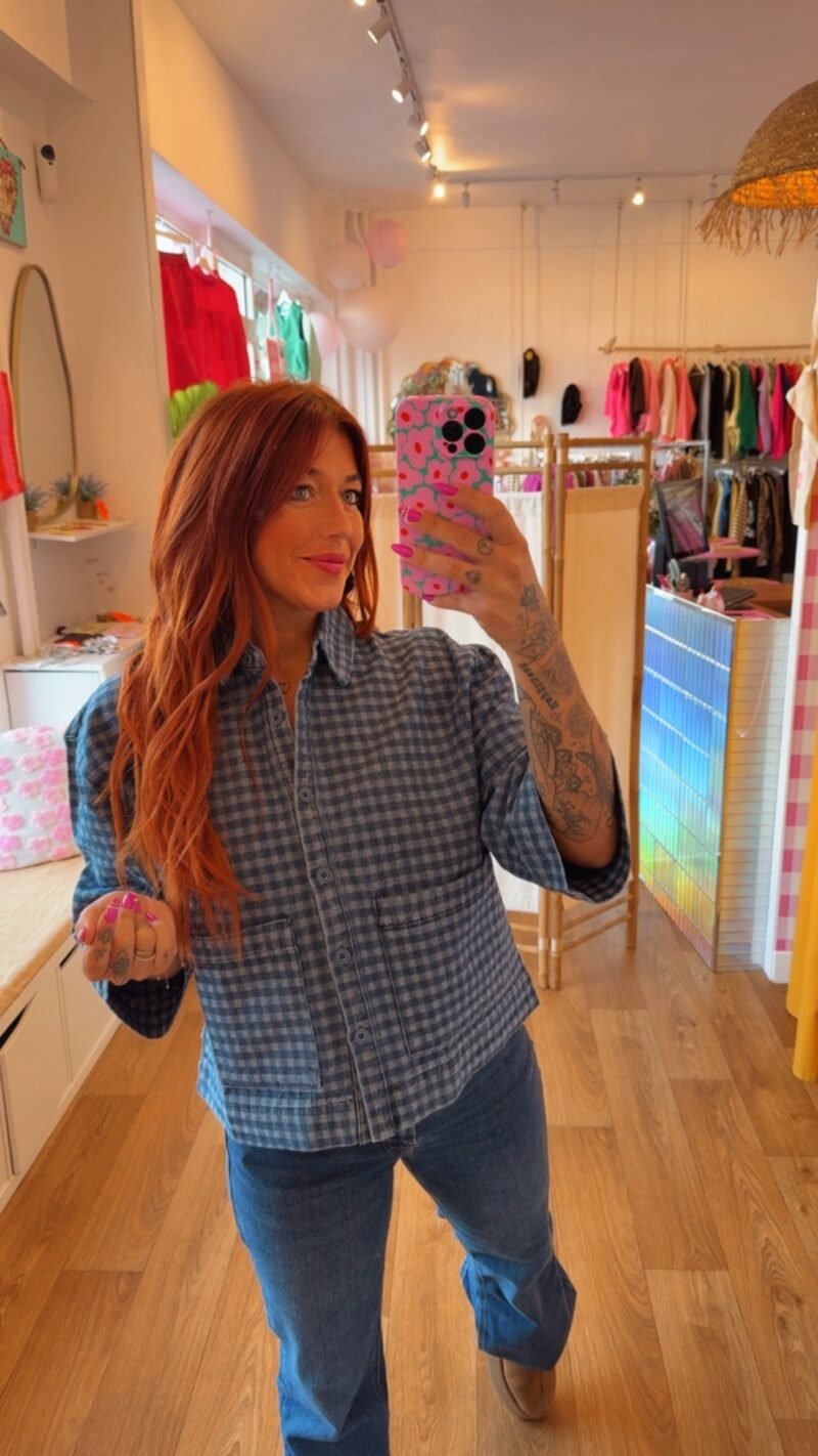 CHEMISE JEAN VICHY  S/M