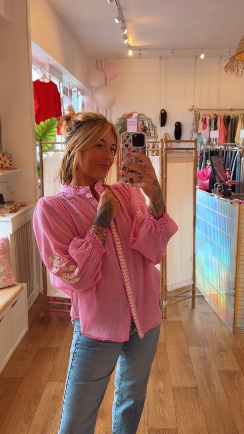 BLOUSE VANITA ROSE CLAIR