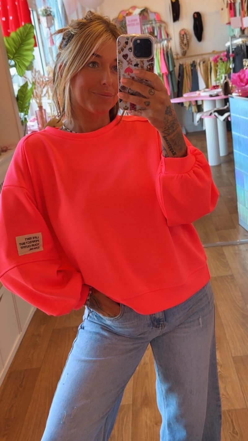 SWEAT TOUT DOUX ROSE FLUO
