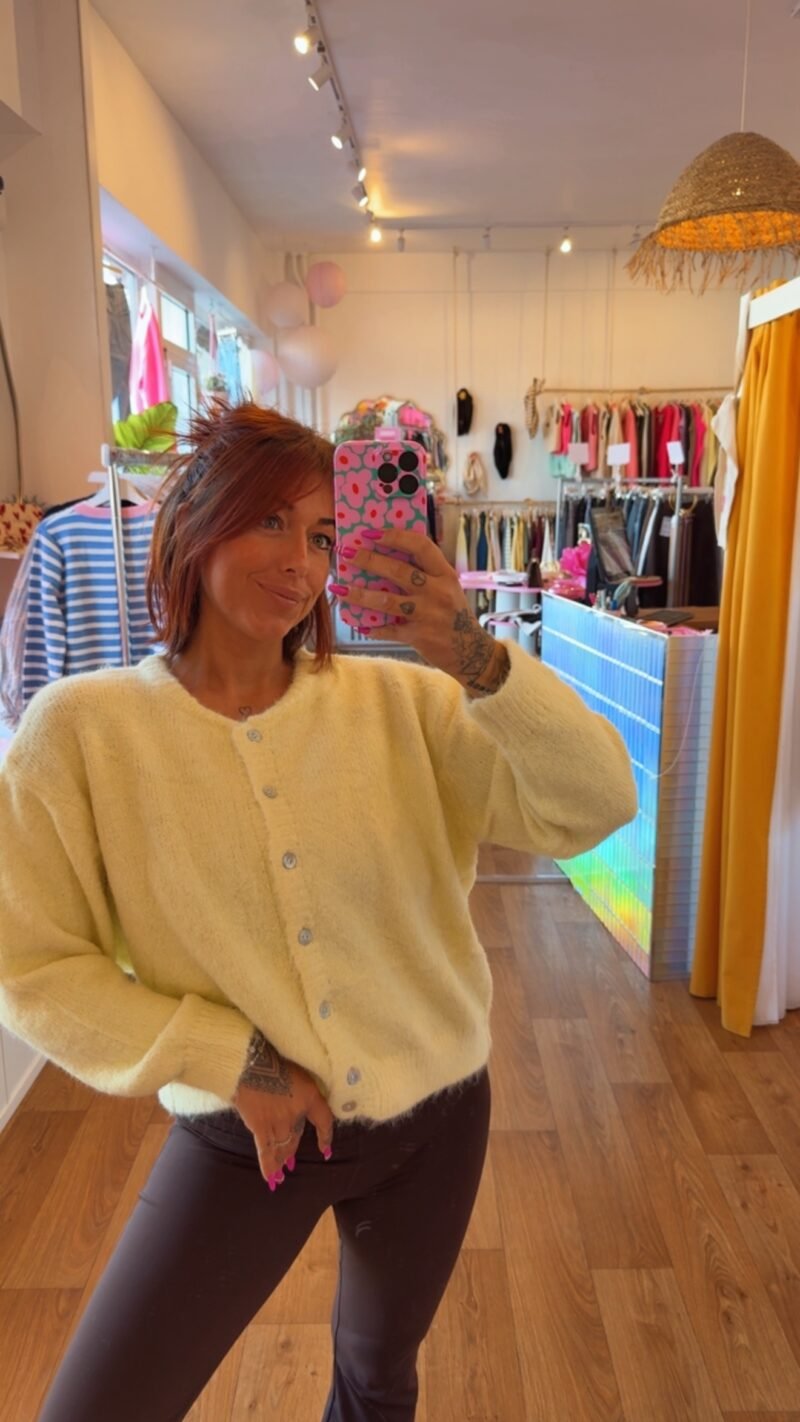 GILET UNI  JAUNE PALE