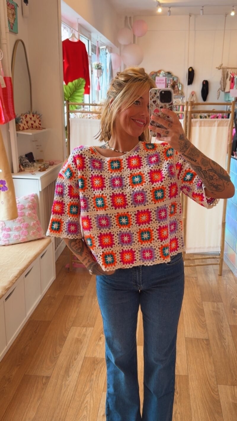TOP CROCHET FLUO