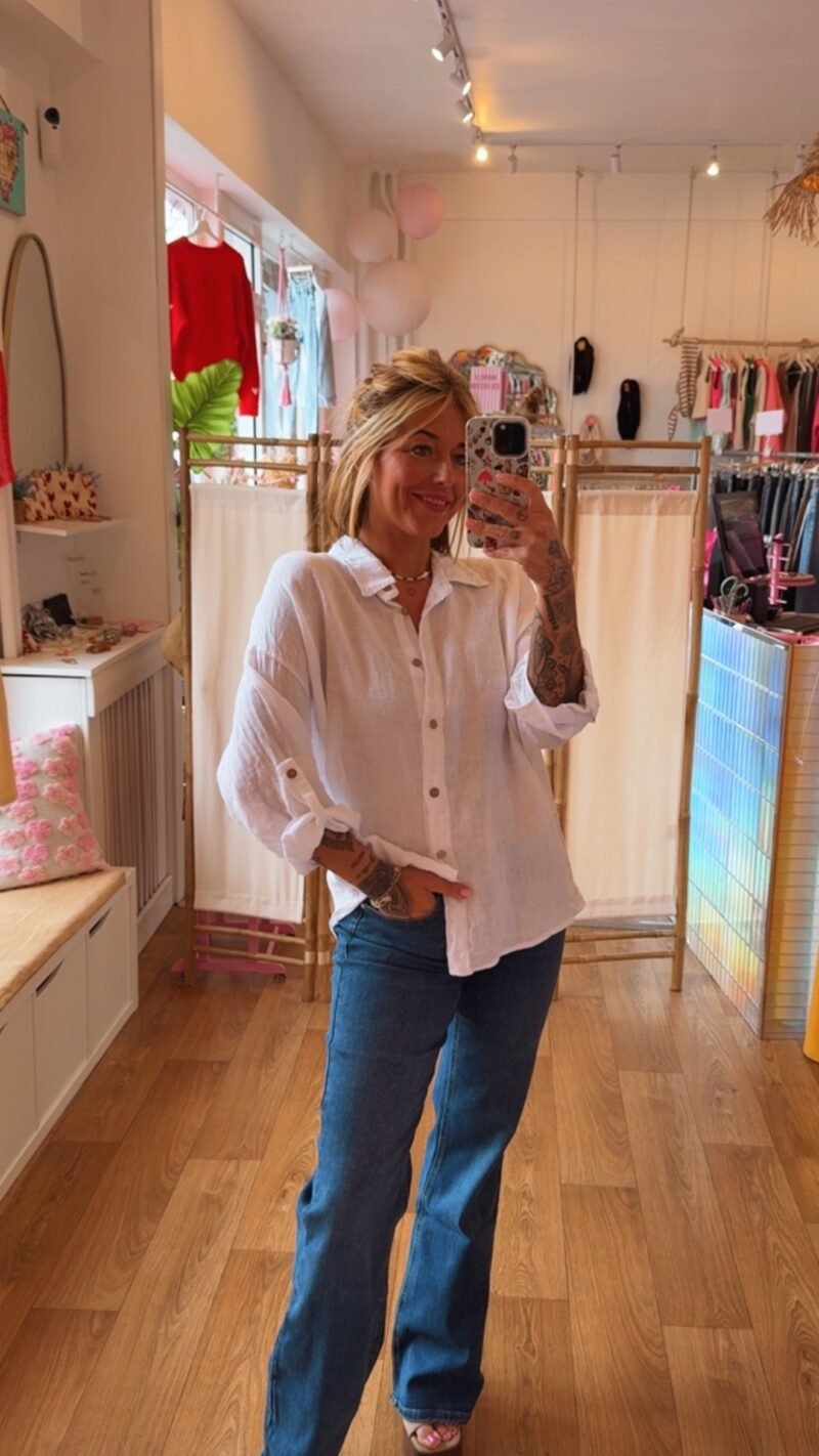 CHEMISE EN LIN BLANCHE