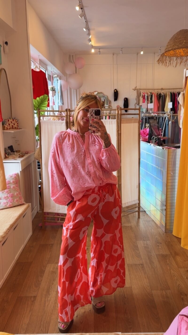 PANTALON HAWAI ORANGE / ROSE