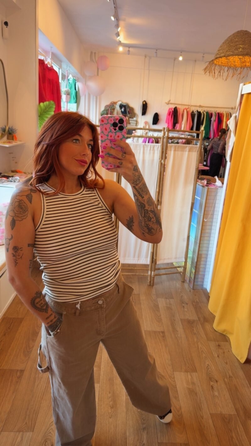 DEBARDEUR RAYE CHOCO