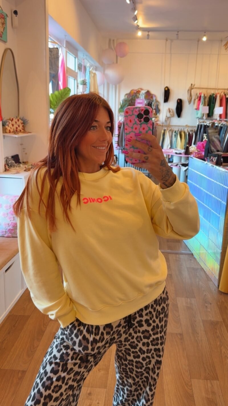 SWEAT ICONIC DOUX  JAUNE