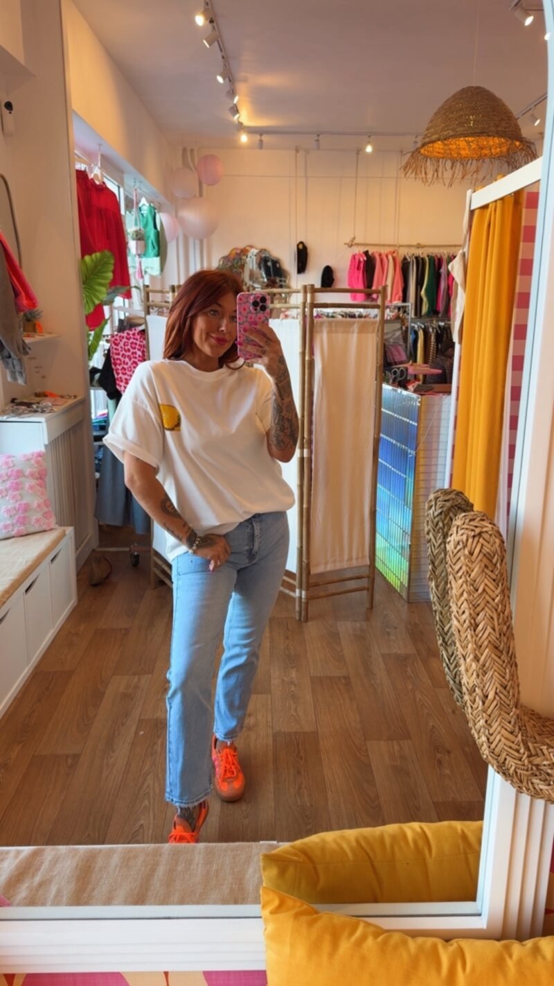 T SHIRT CITRON DETAILS DORÉ