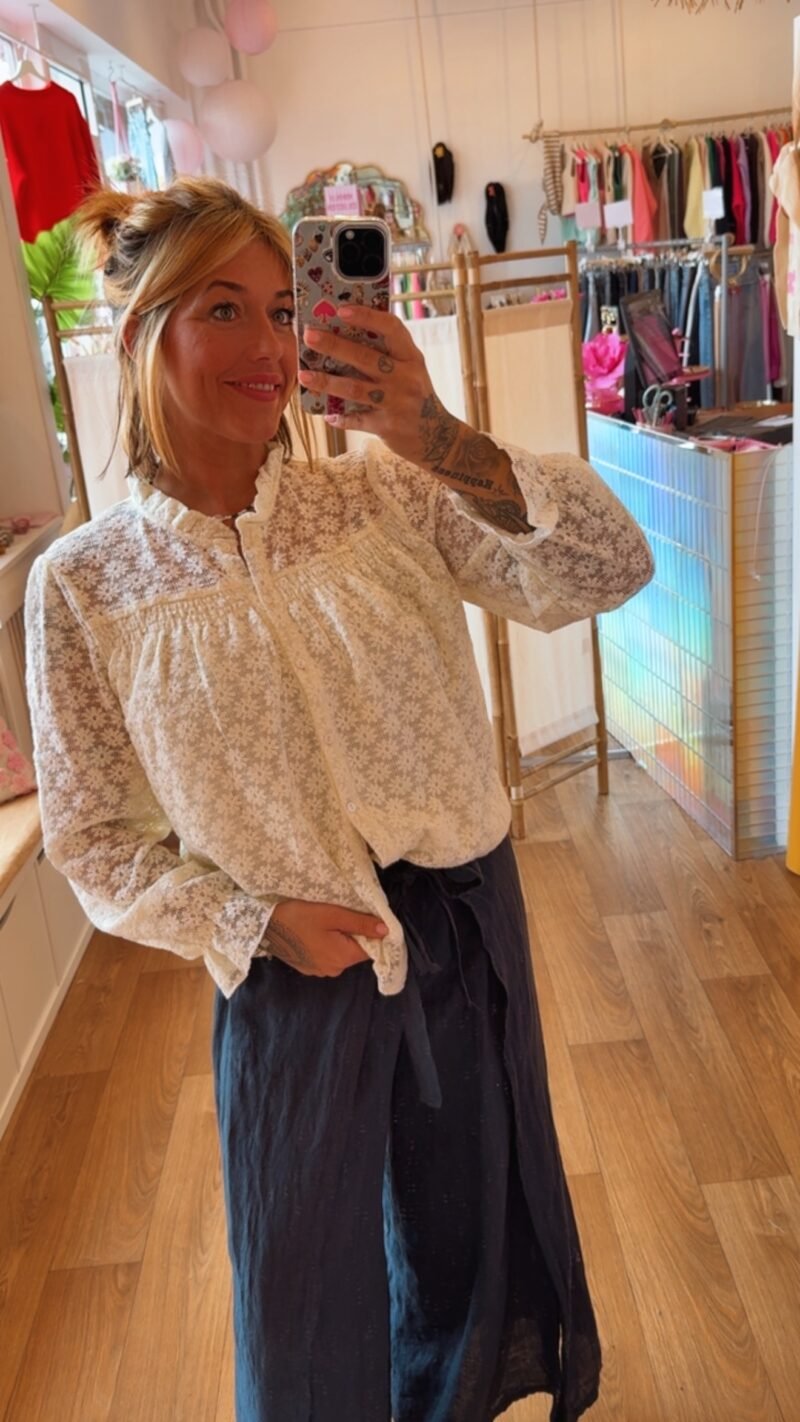 BLOUSE MELODY ECRU  T . S