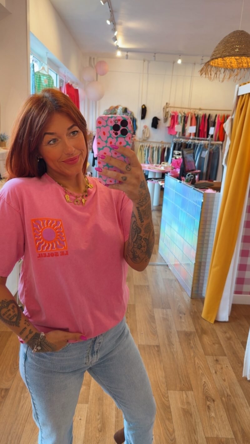 T SHIRT SOLEIL ROSE