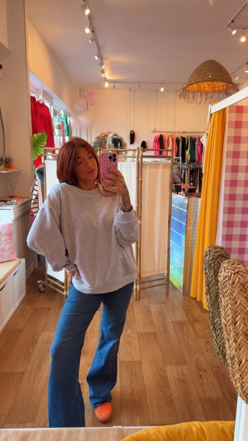 SWEAT GRIS GOOD VIBES MULTI