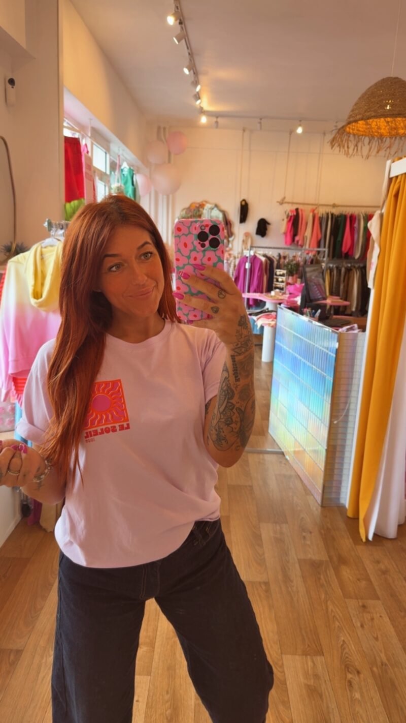 T SHIRT LE SOLEIL LILA