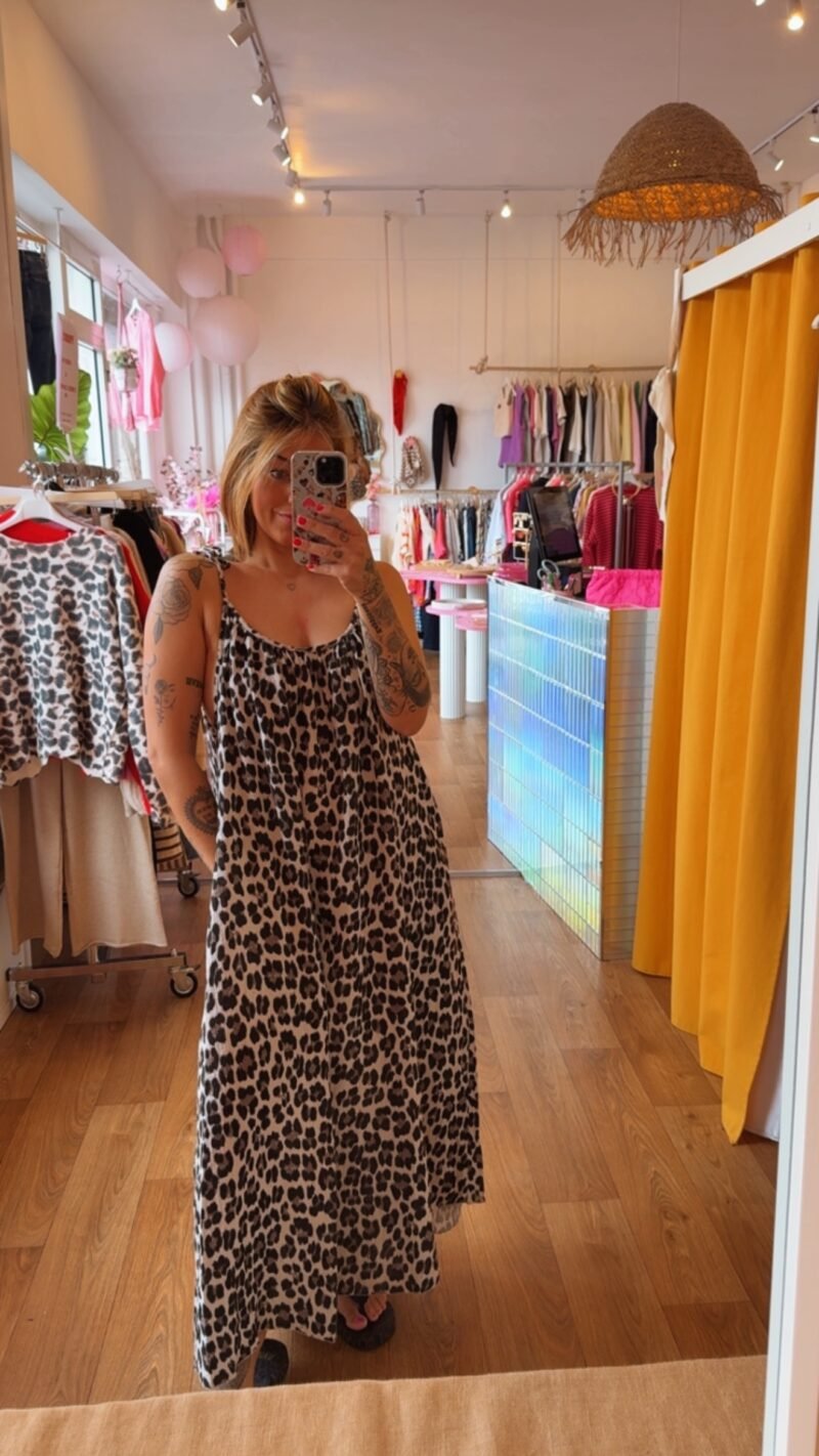 ROBE GAZ LEOPARD CLAIR