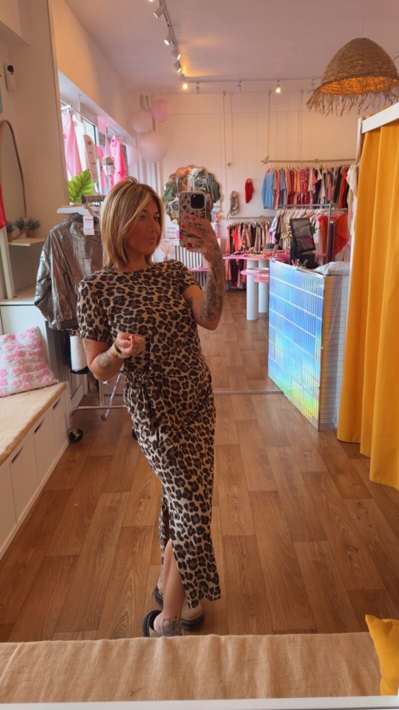 ROBE LEOPARD NOEUD