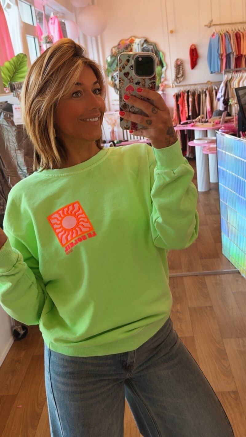 SWEAT   LE SOLEIL VERT FLUO