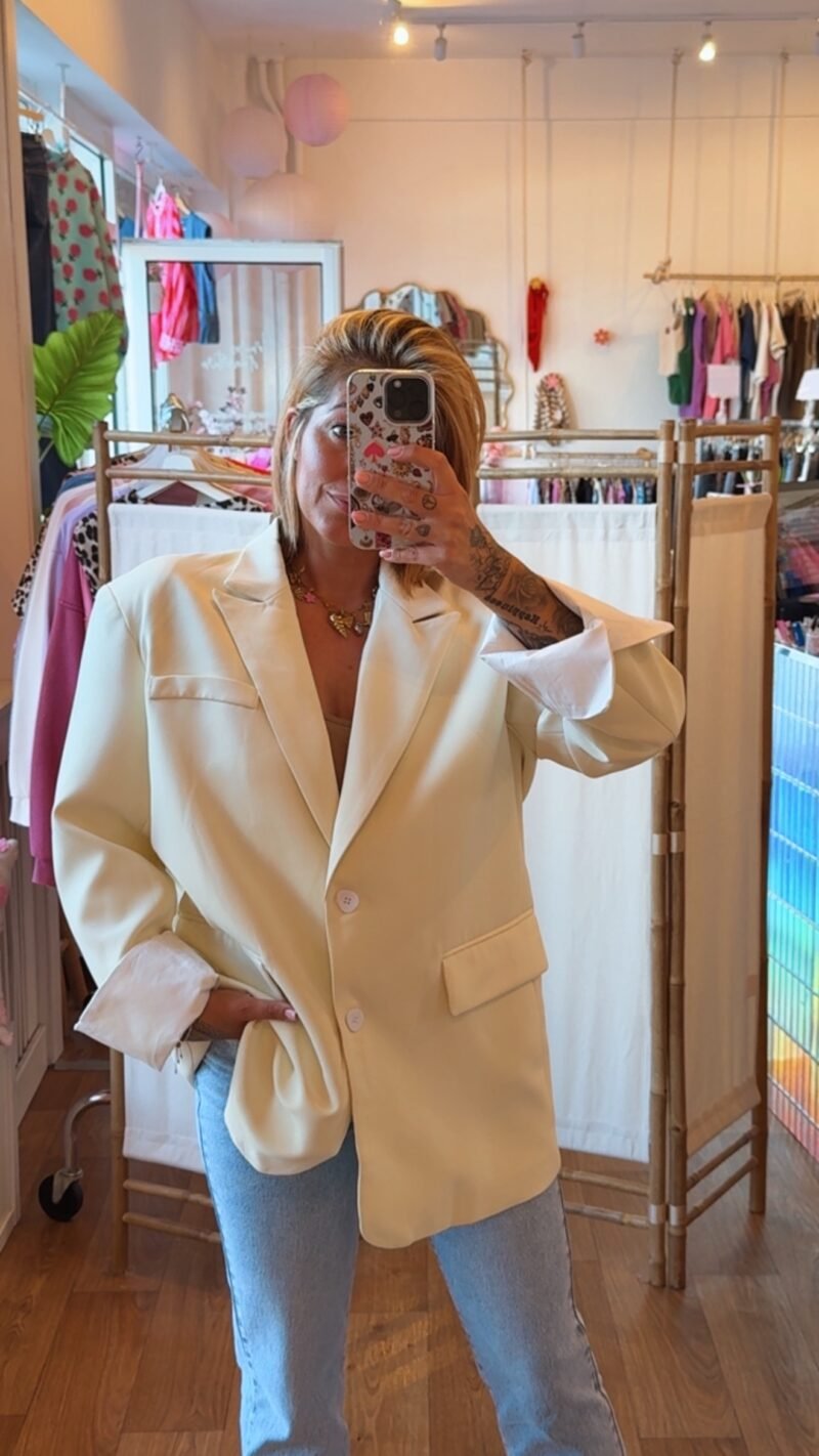 BLAZER OVERSIZE JAUNE PALE