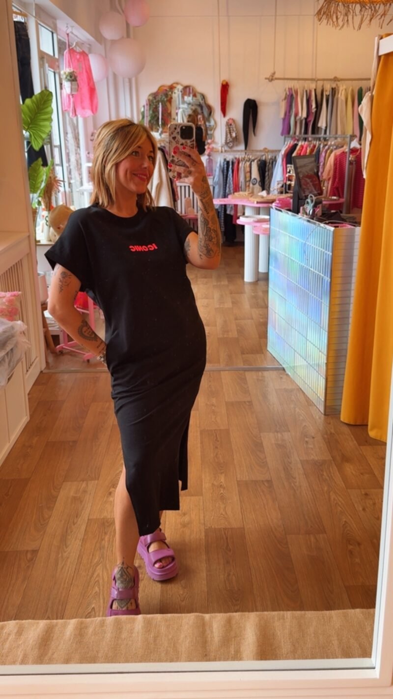 ROBE LONGUE ICONIC NOIRE