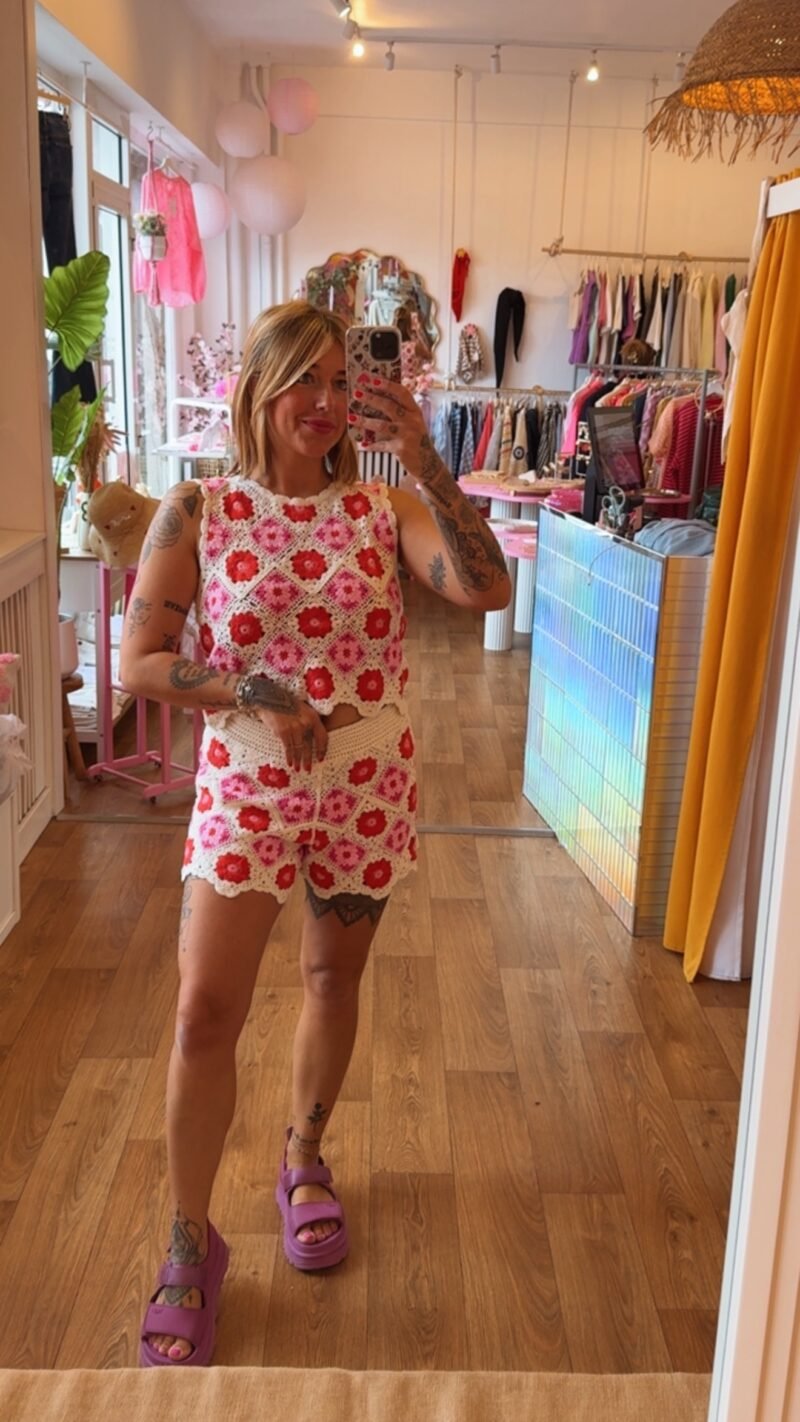 SHORT CROCHET CHATA ROSE   S/M