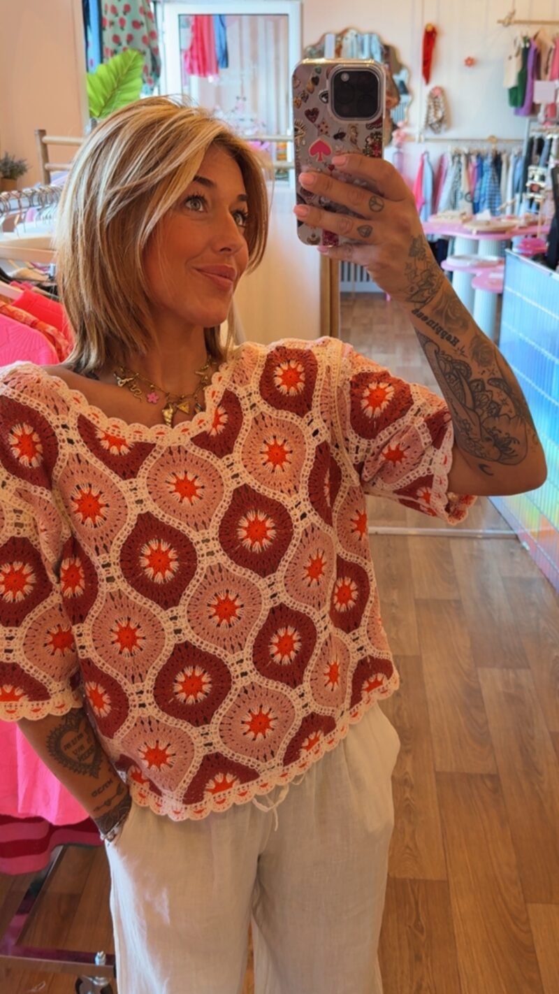 TOP CROCHET TERRACOTTA