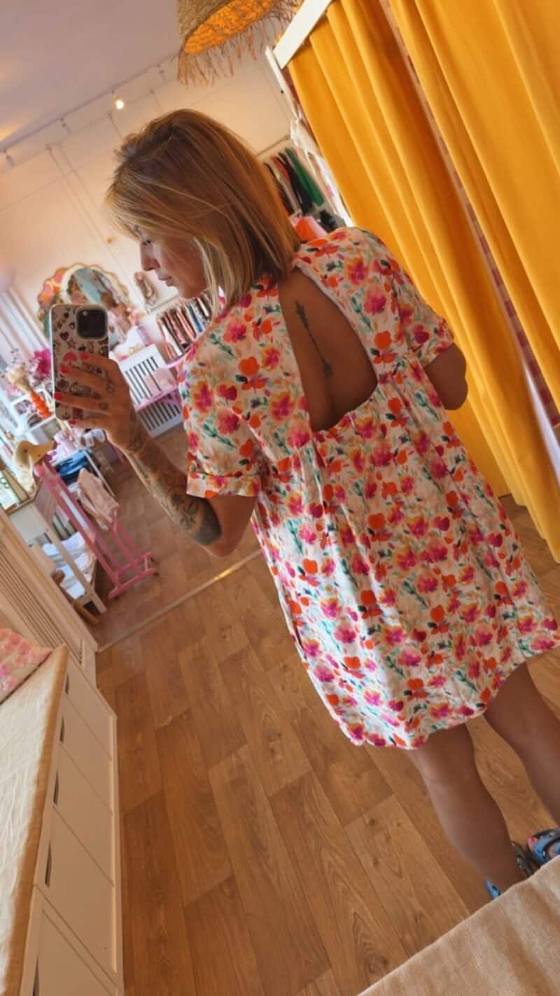 ROBE FLORALE FUSHIA T . S – Image 2