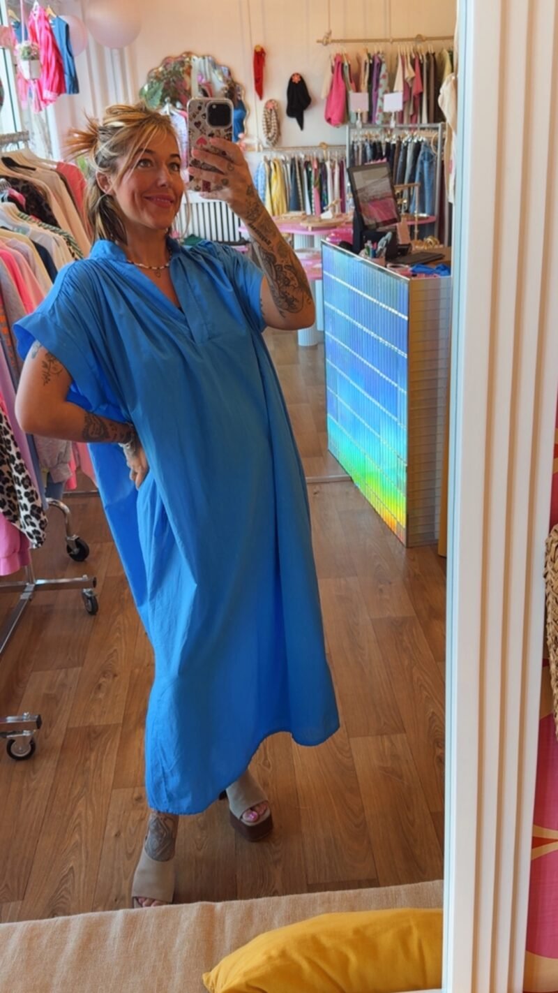 ROBE VOILE DE COTON BLEU MAJORELLE