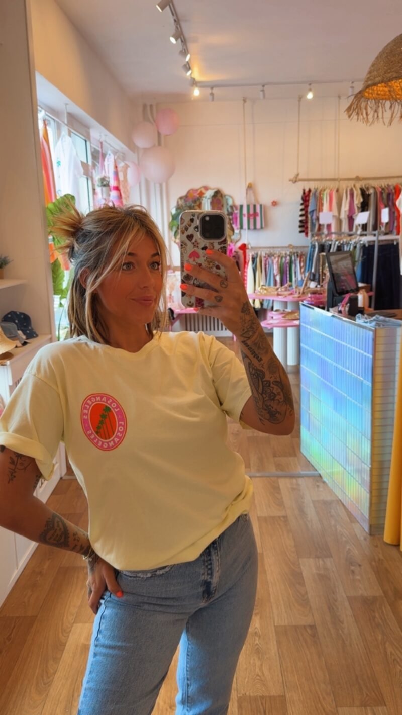 T SHIRT JAUNE LOS ANGELES