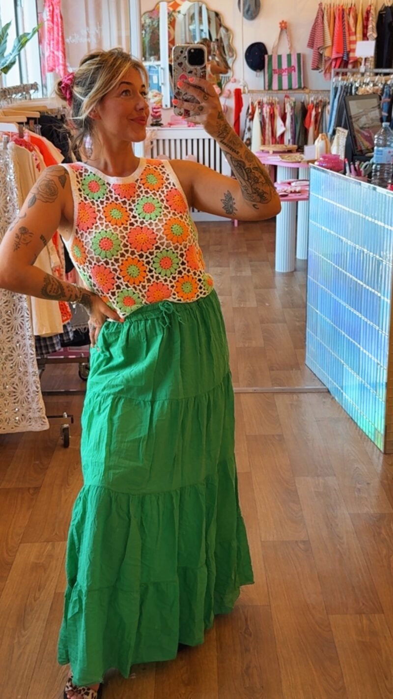 JUPE VOLANT  VERT GUCCI