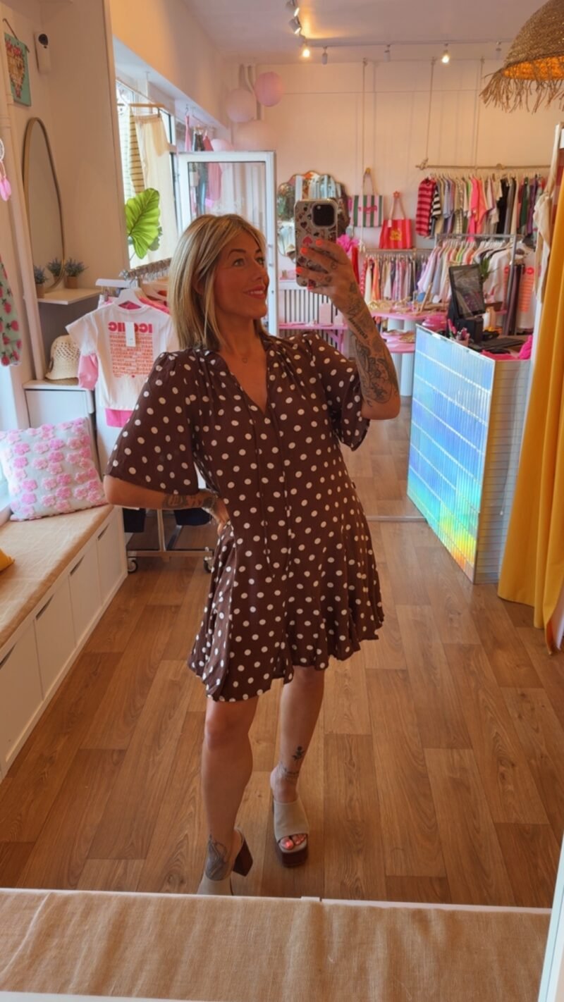 ROBE FLUIDE CHOCO POIS  T . M