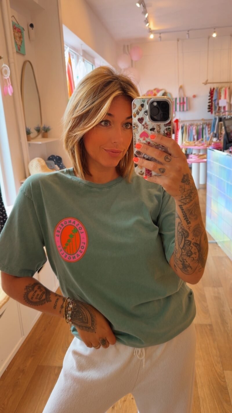 T SHIRT LOS ANGELES VERT