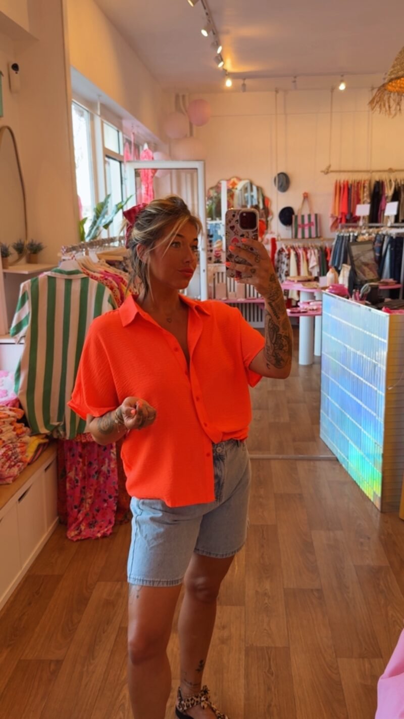 CHEMISE FLUIDE CORAIL FLUO