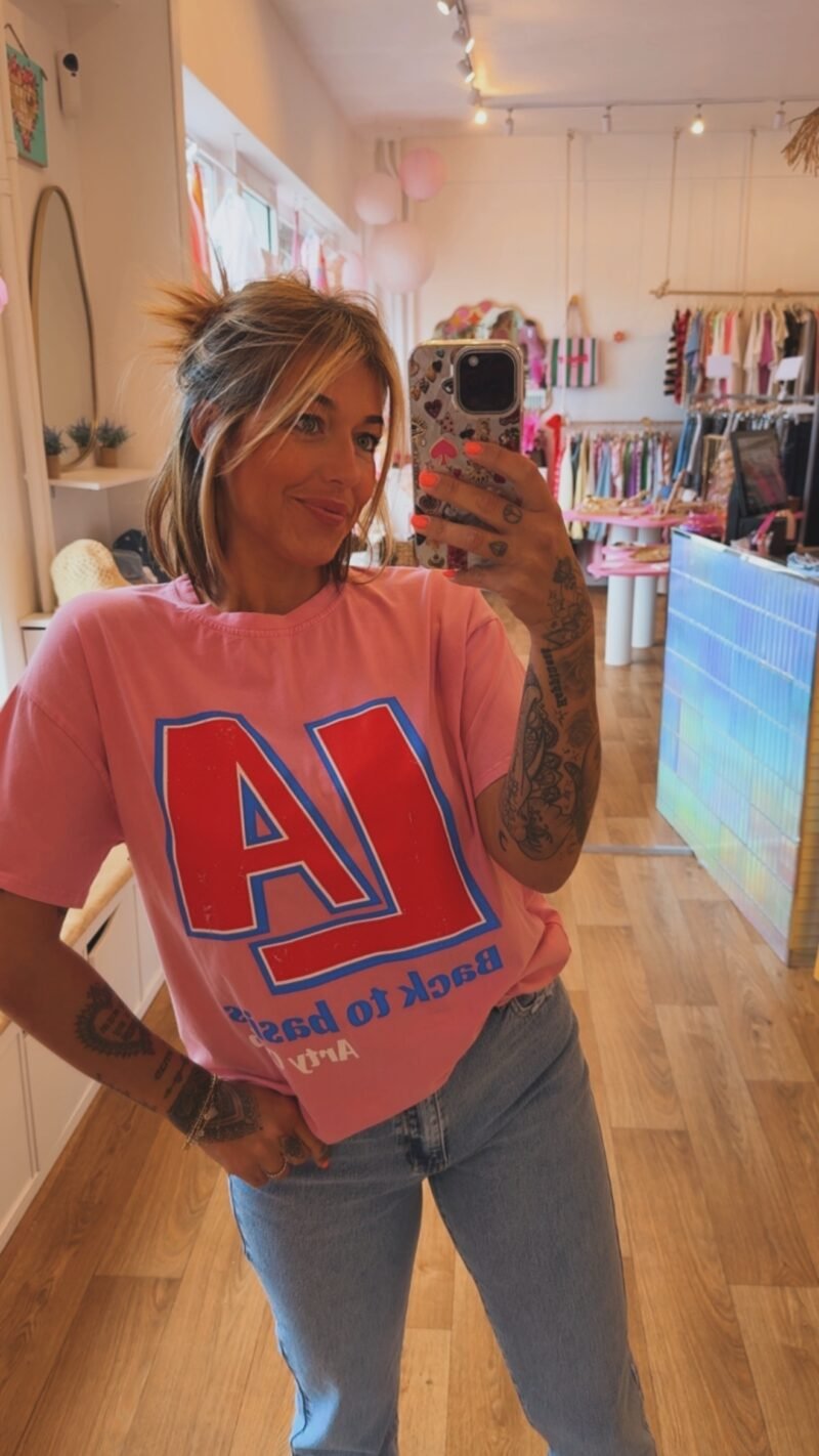 T SHIRT LA BASIC ROSE