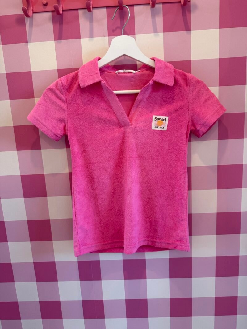 ROBE EPONGE ENFANT ROSE 12 ANS