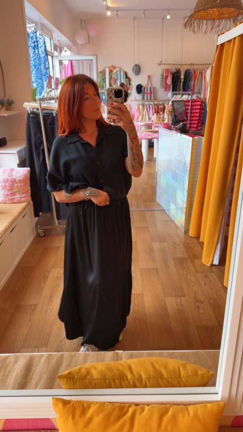 JUPE  SATIN NOIRE