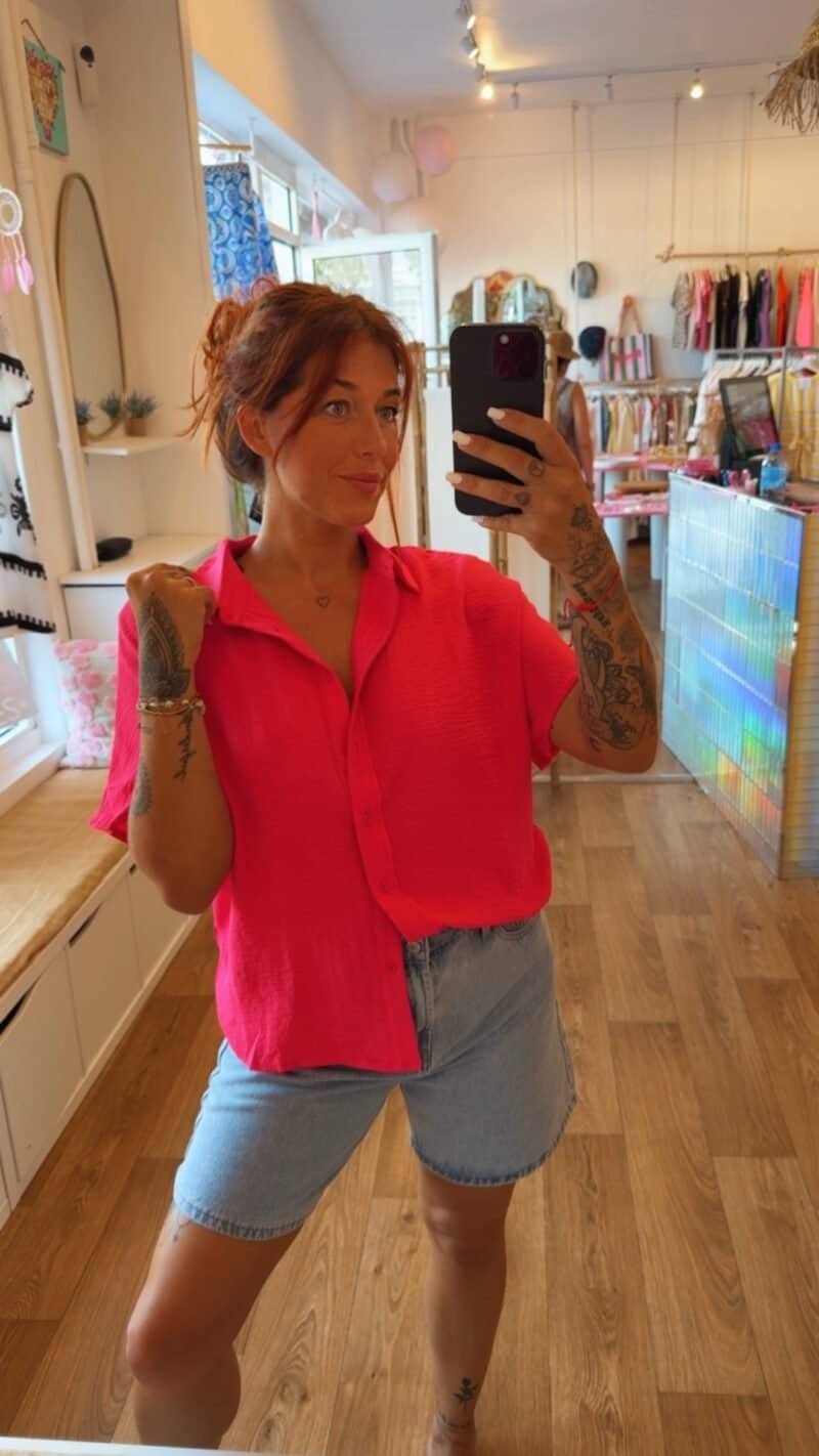 CHEMISE FLUIDE FUSHIA