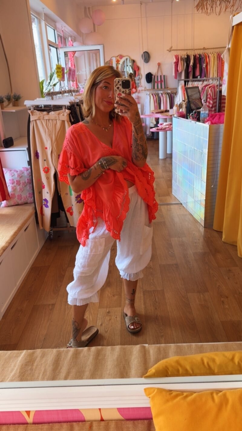 BLOUSE PAT  CORAIL