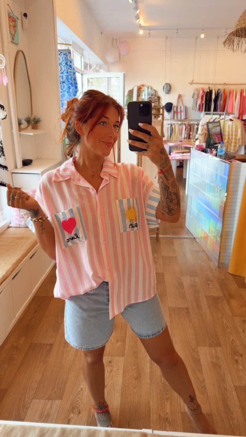CHEMISE RAYE ROSE  SUN