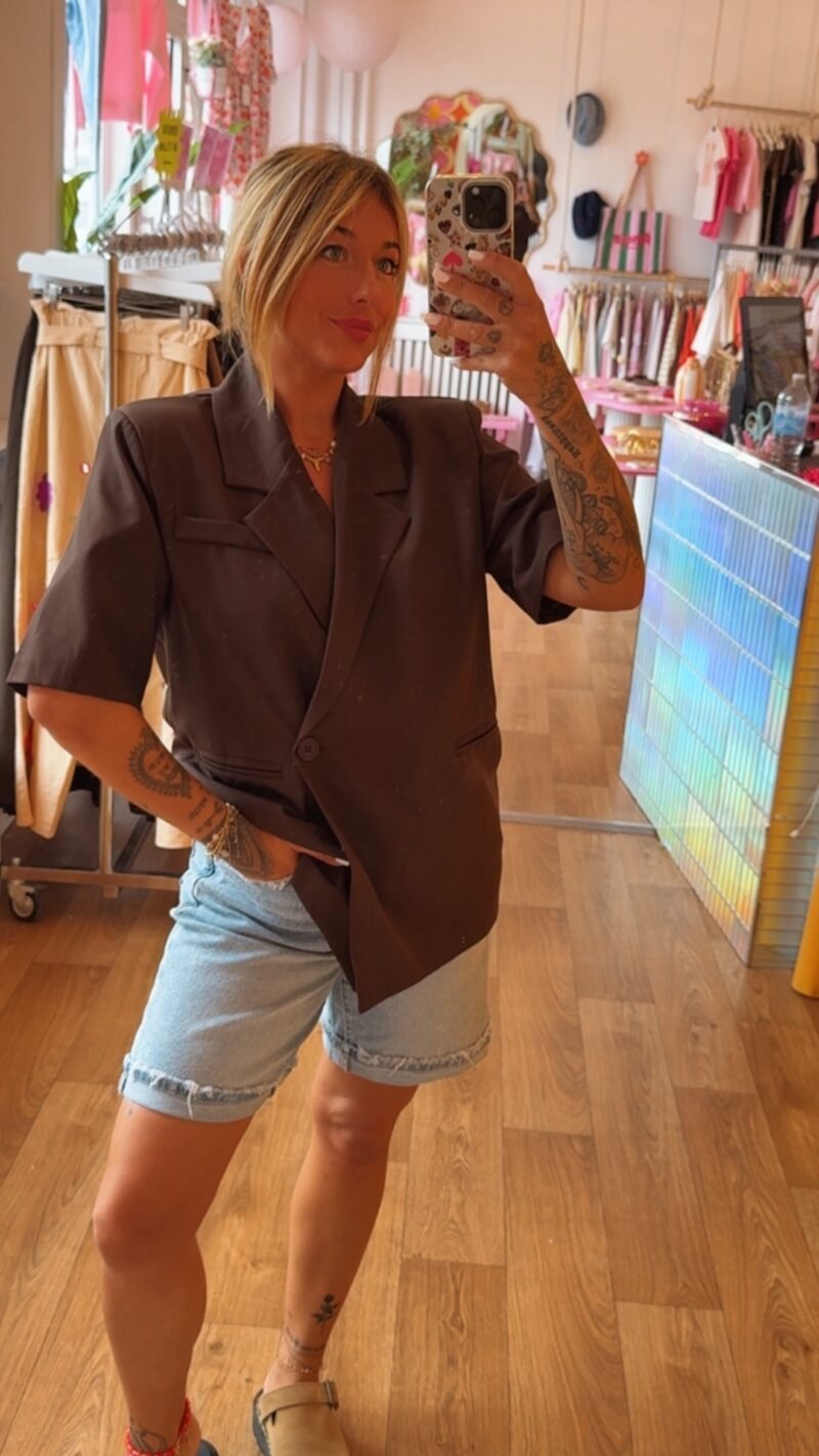 BLAZER MANCHE COURTE  CHOCO