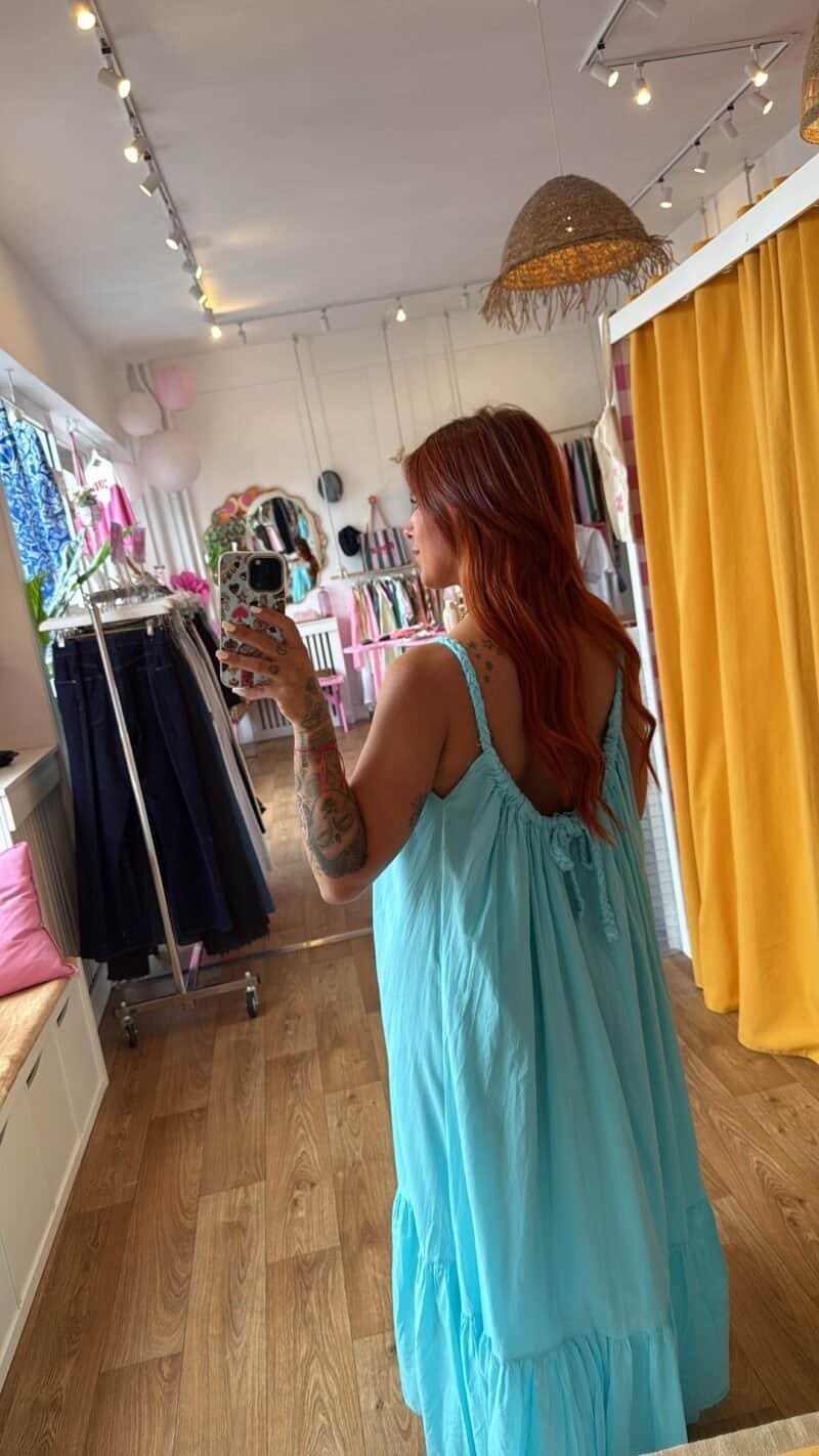 ROBE TRESSIA  TURQUOISE – Image 2