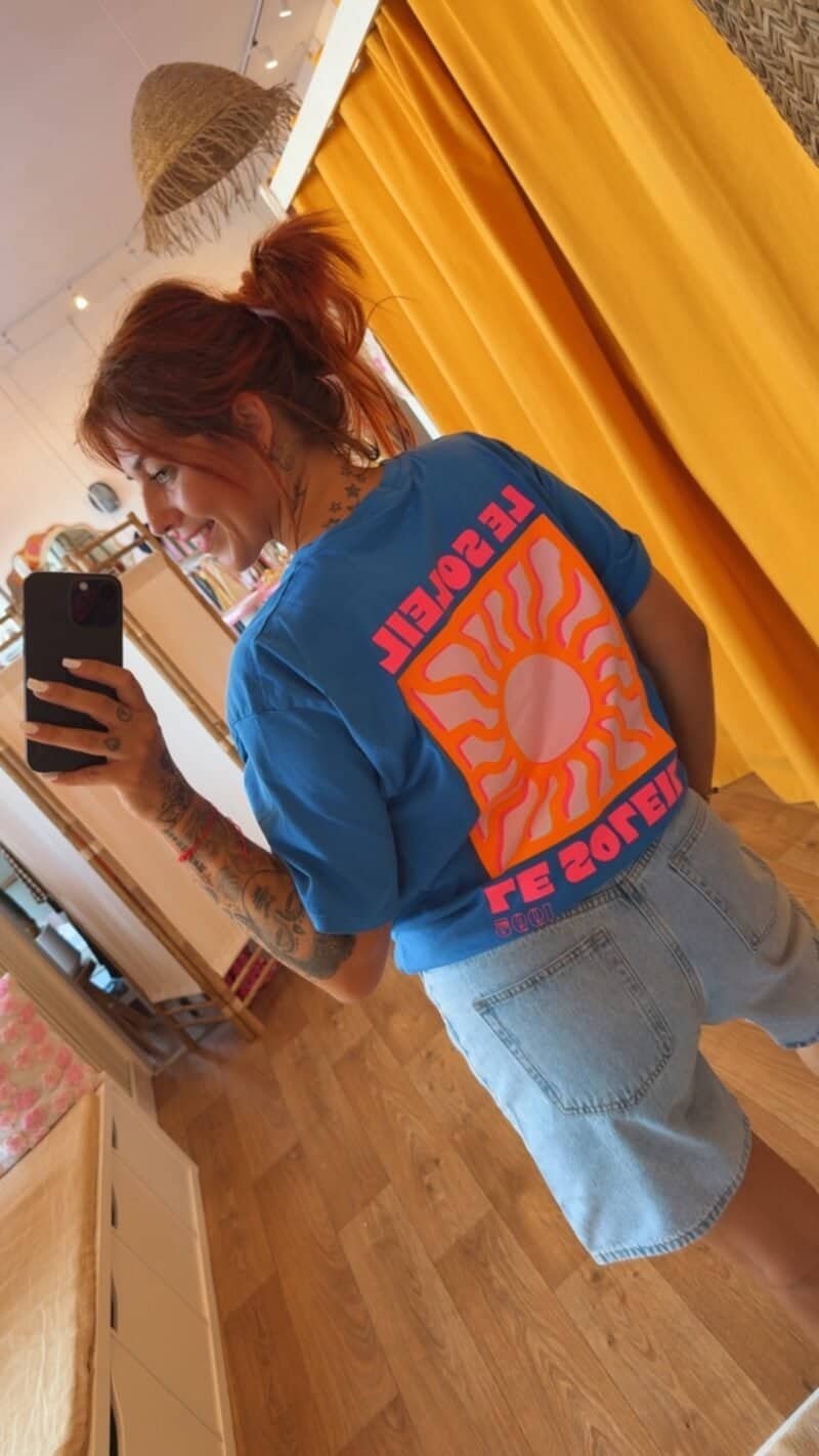 T SHIRT LE SOLEIL BLEU ELEC – Image 2