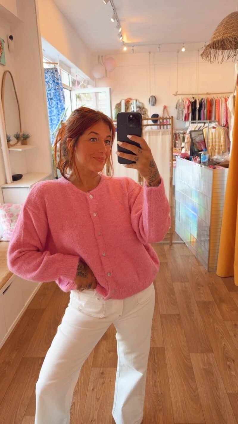 GILET UNI ROSE FONCÉ