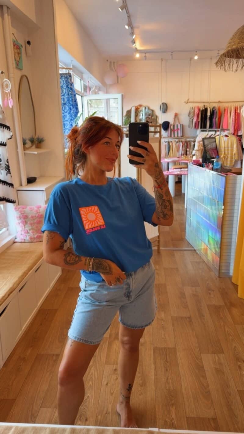 T SHIRT LE SOLEIL BLEU ELEC