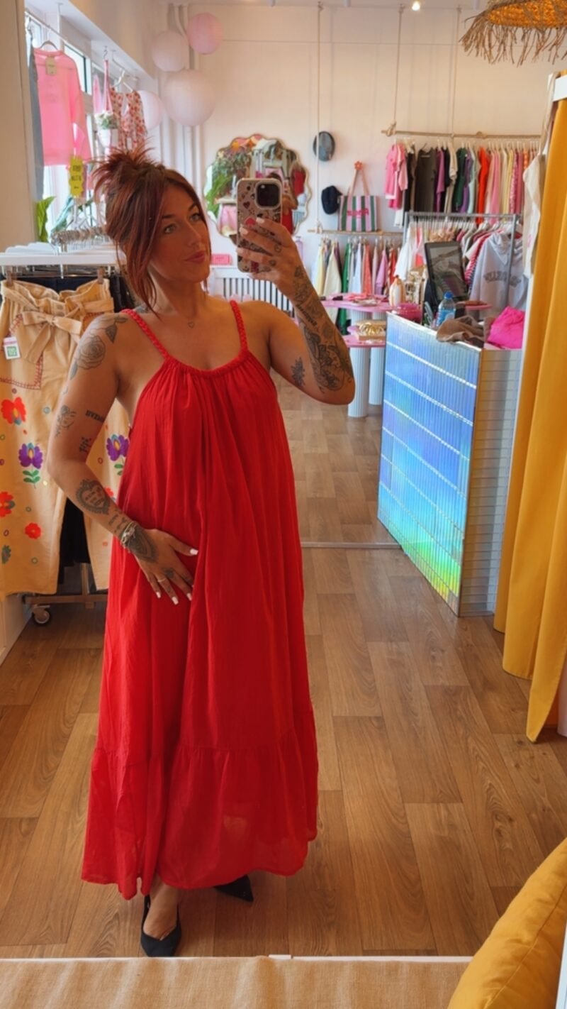 ROBE TRESSE ROUGE