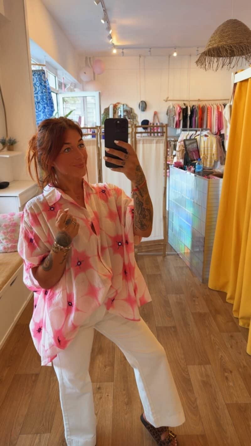BLOUSE HAWAI  ROSE